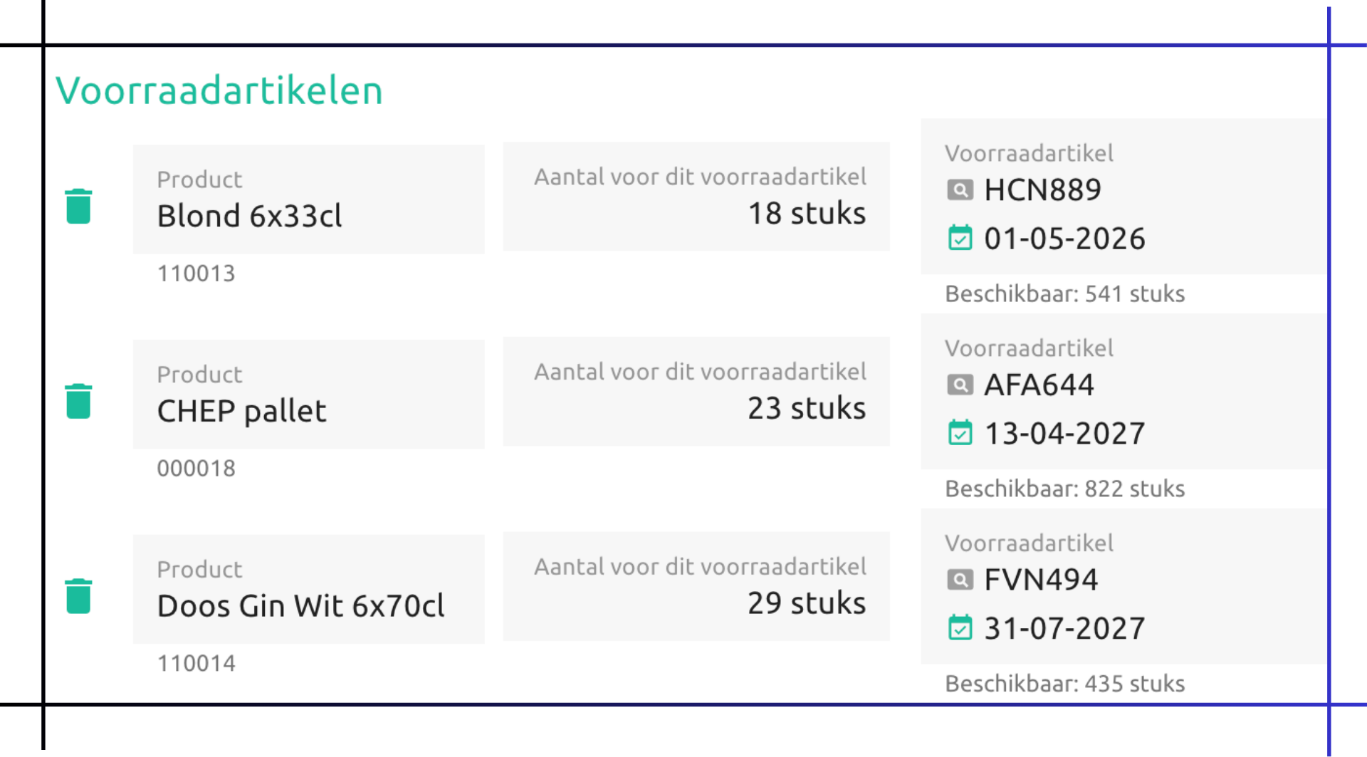 Opvolging van lotnummers