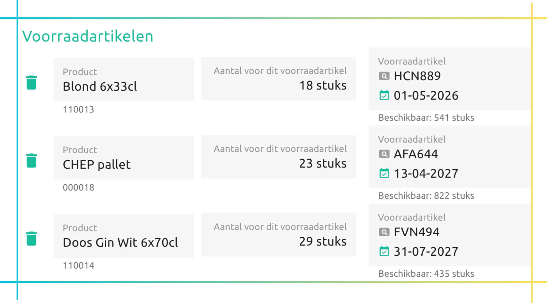 Opvolging van lotnummers